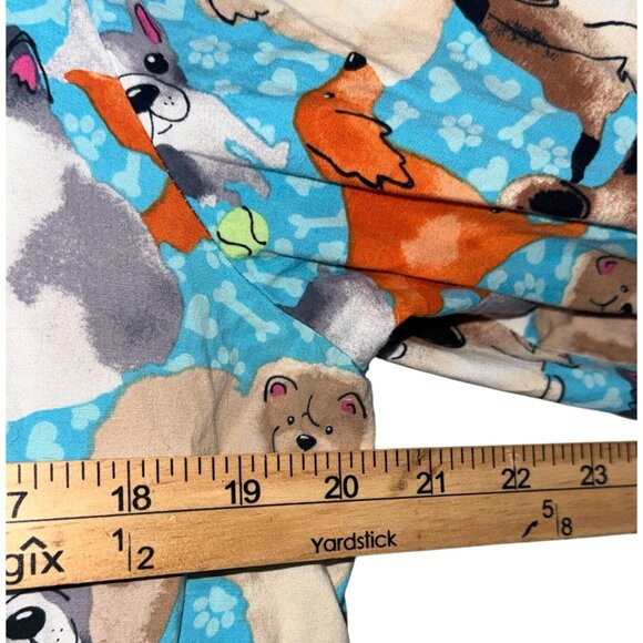 Dog Print Long Sleeve Shirt By Cherokee 100% Cotton Casual Relaxed Fit Size L - Picture 5 of 6